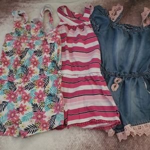 3 piece girls rompers